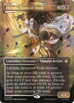 Elenda, Saint of Dusk - Mana Foil Extended Art FDN NM MTG - Image 1