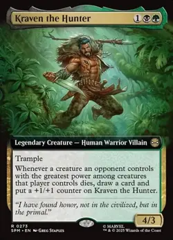 Kraven the Hunter - Foil Extended Art SPM NM MTG - Image 1