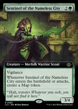Sentinel of the Nameless City - Foil Extended Art LCI NM MTG - Image 1
