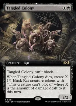 Tangled Colony - Foil Extended Art WOE NM MTG - Image 1