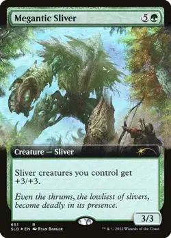 Megantic Sliver - Foil Extended Art Secret Lair NM MTG - Image 1