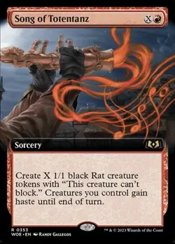 Song of Totentanz - Foil Extended Art WOE NM MTG - Image 1