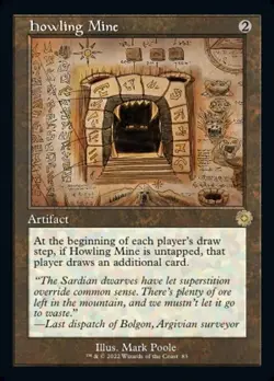 Howling Mine - Foil Schematic Retro Frame BRR NM MTG - Image 1