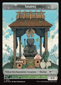 Shrine - Rainbow Foil Token SLU NM MTG - Image 1