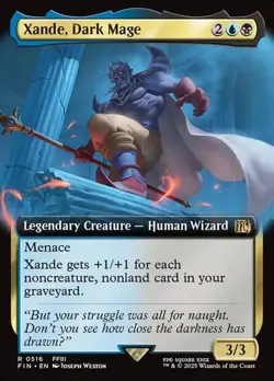 Xande, Dark Mage - Foil Extended Art FIN NM MTG - Image 1