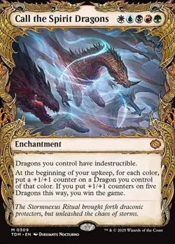 Call the Spirit Dragons - Foil Showcase TDM NM MTG - Image 1