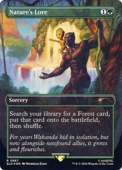 Nature's Lore - Rainbow Foil Extended Art Secret Lair NM MTG - Image 1