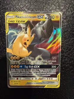 Pokemon TCG GX 33/181 Pikachu Zekrom Team Up Tag Team Mint Condition - Image 1