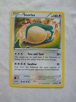 Snorlax Regular 77/124 Fates Collide 2016 Pokemon TCG NM - Image 1