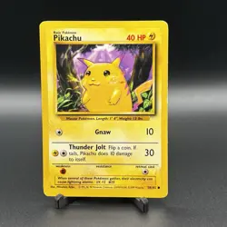 Pokemon Pikachu Card 58/102 Yellow Cheeks Base Set MP - Image 1