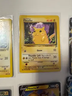 BIG Pikachi Pokemon 10 Card Lot Collection Vintage Base Set Holo Full Art Ex V + - Image 3