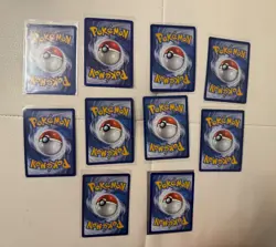 BIG Pikachi Pokemon 10 Card Lot Collection Vintage Base Set Holo Full Art Ex V + - Image 4