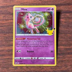 Pokemon TCG Mew 011/025 Celebrations Holo Card - Image 1
