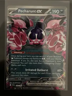 Pokemon TCG Pecharunt EX 039/064 Shrouded Fable Cosmos Holo Double Rare NM - Image 1