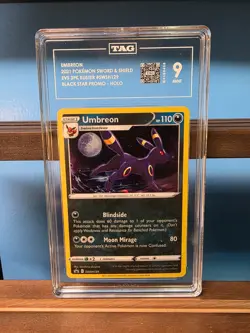 Pokemon Umbreon Evolving Skies 3 Pk. Blister Holo Promo SWSH129 TAG 9 - Image 1