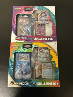 Pokemon Sun & Moon GX Challenge Box Factory Sealed & Guardians Rising Set Of 2 - Image 1