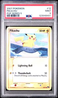 2007 POKEMON POP SER 5 #12 PIKACHU PSA 9 - Image 1