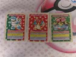 3 Topsun Vintage Nm Charizard Blastoise Venusaur Blue Back Pokemon Card Japanes - Image 1