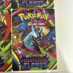 4x Pokemon Mega Evolution Phantasmal Flames Trainer Tips Art Cards full Set - Image 2
