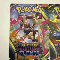 4x Pokemon Mega Evolution Phantasmal Flames Trainer Tips Art Cards full Set - Image 4