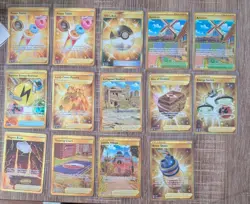Pokemon Gold Cards Lot Of 20 Raging Bolt, Roaring Moon - Image 1