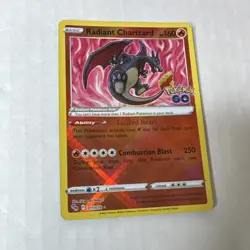 Radiant Charizard 011/078 Pokemon GO Ultra Rare Holo Set Shiny Pokemon Card NM - Image 2