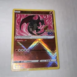 Radiant Charizard 011/078 Pokemon GO Ultra Rare Holo Set Shiny Pokemon Card NM - Image 5