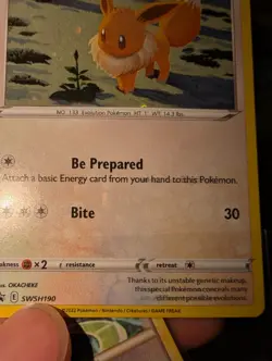Eevee SWSH190 SWSH: Sword & Shield Promo Cards *Holo Bleed - Image 3
