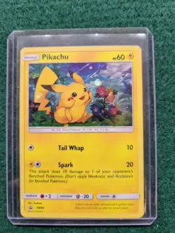 Pokemon Pikachu TCG SM86 Cosmo Holo Black Star Promo Card - Image 1