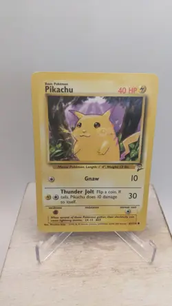 Vintage Pokemon TCG WOTC #87/130 Pikachu Base Set 2 Common Card - LP - Image 1