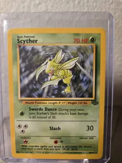 Pokemon Scyther TCG Jungle Non-Holo Rare Card 26/64 Unlimited LP - Image 1