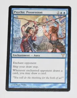 PSYCHIC POSSESSION Blue Rare DISSENSION Enchantment MAGIC GATHERING CARD - Image 1