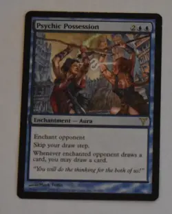 PSYCHIC POSSESSION Blue Rare DISSENSION Enchantment MAGIC GATHERING CARD - Image 2