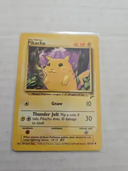 Pikachu 87/130 Base Set 2 Pokemon Card Unlimited Edition - Image 1