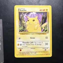 Pokemon Card - Pikachu 58/102 Base Set 4th Print 1999-2000 NM - Image 1