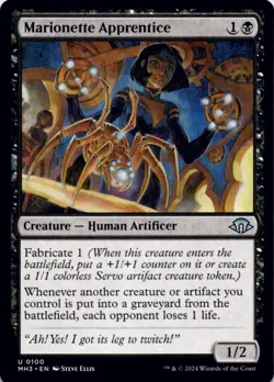 MTG Marionette Apprentice Normal NM Modern Horizons 3 Magic 100 - Image 1