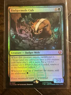WOTC Avatar: The Last Airbender Badgermole Cub (MR) (Foil) NM - Image 1