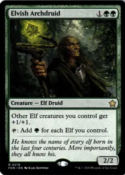 NM - Elvish Archdruid R Foundations 219 - Image 1