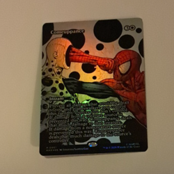 Comeuppance Borderless Poster FOIL NM/M Marvel Spiderman MTG MAGIC THE GATHERING - Image 1