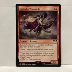 MTG Herald of Slaanesh Magic: The Gathering Warhammer 40K Uncommon #077 - Image 1