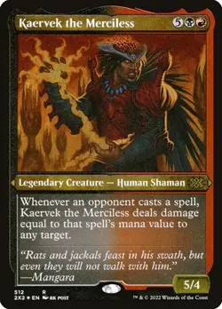Kaervek the Merciless - Foil Etched 2X2 NM MTG - Image 1
