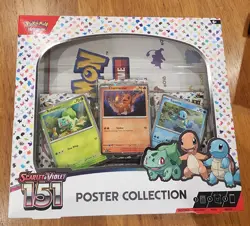 Pokemon TCG Scarlet & Violet 151 Poster Collection Box - 3 Packs FACTORY SEALED - Image 1