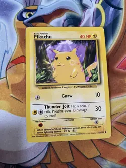 Pikachu - 58/102 - Common - Unlimited Edition MP English Pokemon Base Set - Image 1