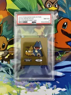 Eevee Munchlax, Pokemon Daiichi Pan Bread Sticker Set 200, PSA8, POP2 None Highe - Image 1