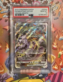 Pokemon Crown Zenith Mewtwo Vstar GG44/GG70 PSA 10 - Image 1