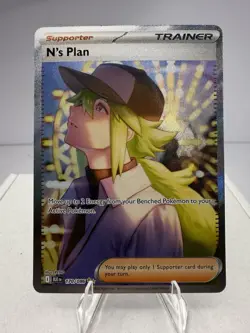 N's Plan 170/086 SV: Black Bolt Special Illustration Rare Pokemon TCG NM - Image 1