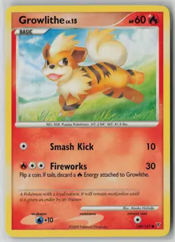 Growlithe 108/147 Pokemon TCG Supreme Victors Common Moderately Played (MP) 1 - Image 1