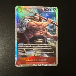 Edward.Newgate OP02-004 SR ONE PIECE Tcg Card Game NM RED (Reprint) - Image 1