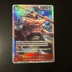 Edward.Newgate OP02-004 SR ONE PIECE Tcg Card Game NM RED (Reprint) - Image 2