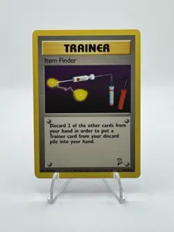 Item Finder 103/130 Rare Non-Holo Base 2 Set Pokemon Trainer Card - Image 1